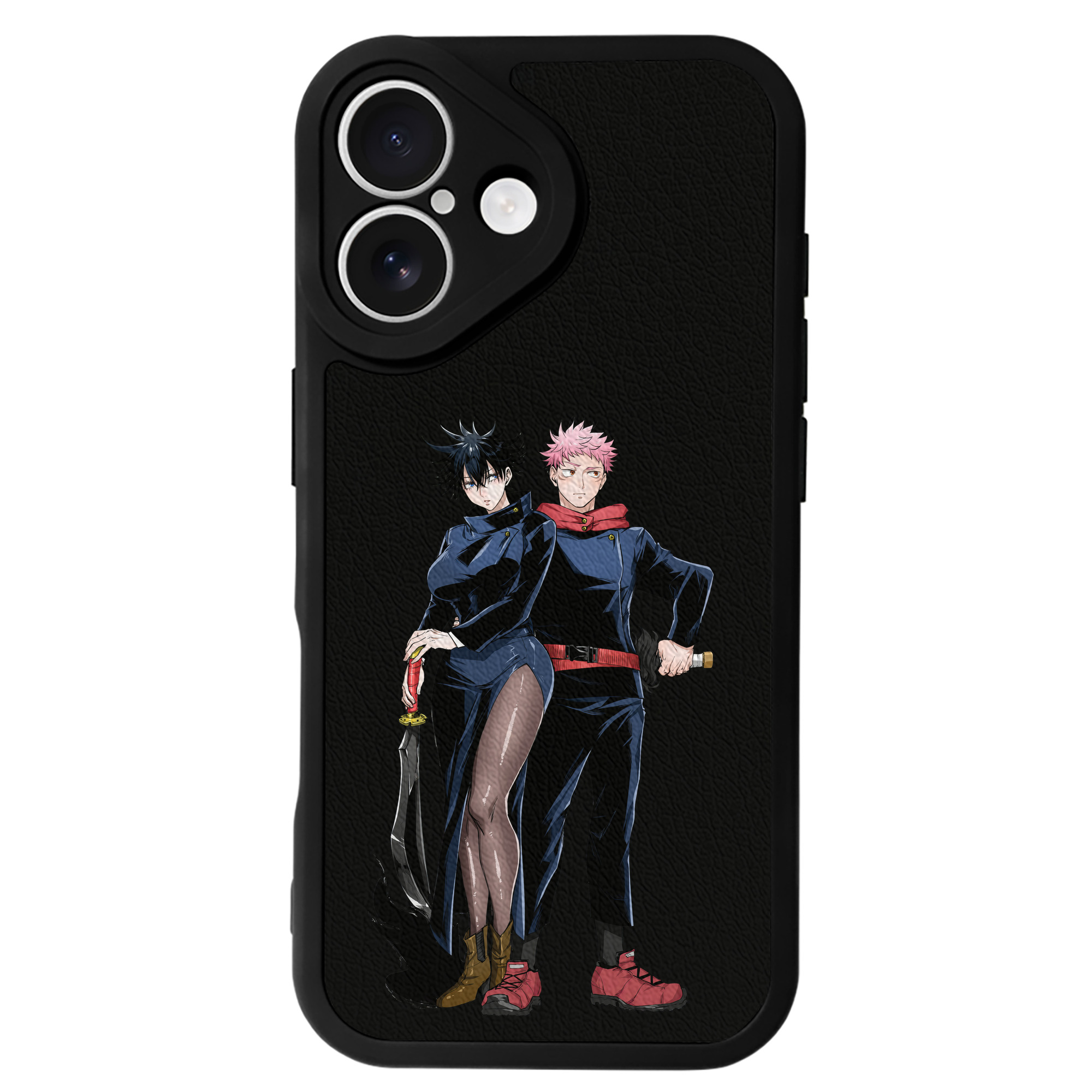 （画像用） 呪術廻戦 Jujutsu Kaisen 【iPhone 16シリーズ対応】シリコンスマホケース（レザー調） 材質：シリコン